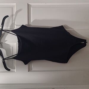 Zara black spaghetti strap bodysuit size m 0264/177